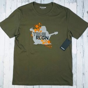 NEW True Religion Kalamata Green Vine T-Shirt Men's XL EMBROIDERED Tee Shirt NWT